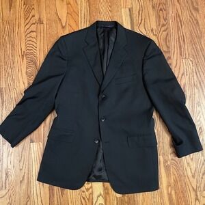 Brooks Brothers Regent Blazer Jacket Black‎ Three Button Classic Size Mens
